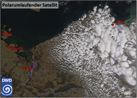 Räumliche Auflösung eines polarumlaufenden Satelliten (Quelle DWD)