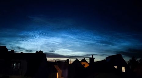 Leuchtende Nachtwolken in der Nacht zum 29.06.2024 südlich von Frankfurt am Main.