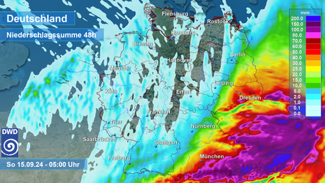 Niederschlag (Quelle Deutscher Wetterdienst)