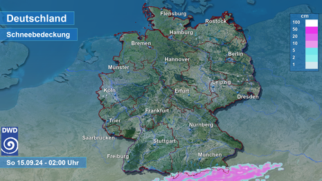 Schneefall (Quelle Deutscher Wetterdienst)