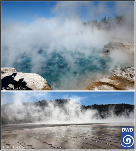 Verdunstungsnebel über heißen Quellen im Yellowstone-Nationalpark (USA) (Quelle Markus Übel, DWD)