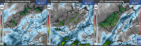 Prognose der Gesamtniederschlagsmenge (Quelle DWD)