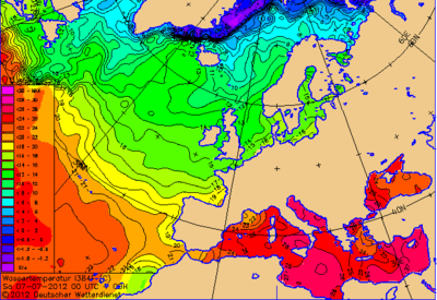 Wassertemperaturen Europa