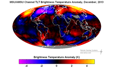 Globale Temperaturabweichung im Dezember