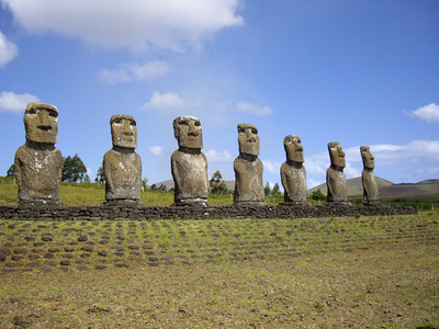 Moai-Steinstatuen auf der Osterinsel