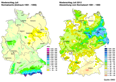 Niederschlag Juli